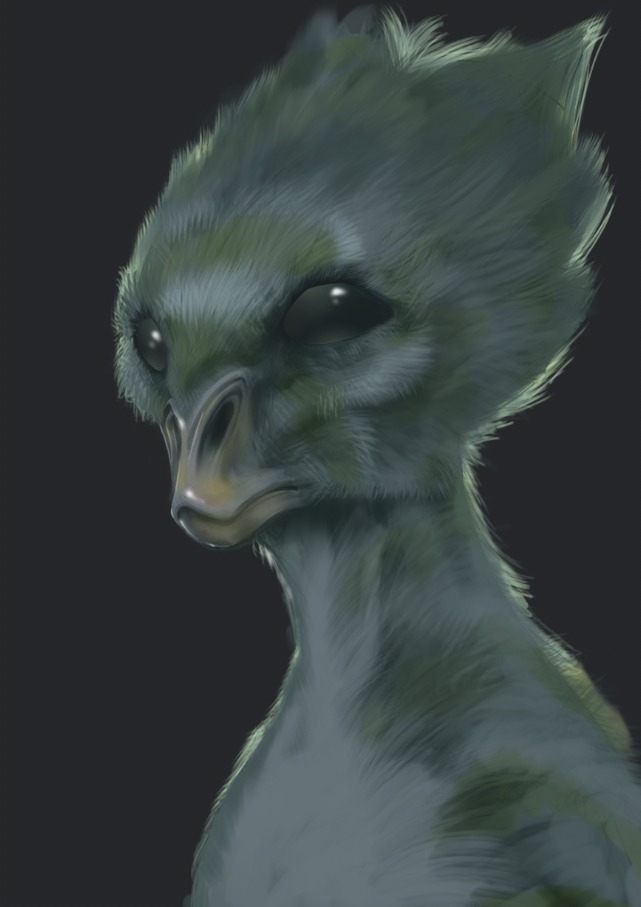 Alien Drawing by Kaan Dermercilek