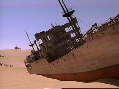 Shipwreck in Gobi Desert