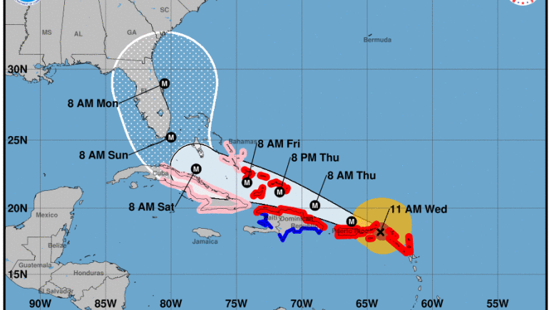 Hurricane Irma Projected Path