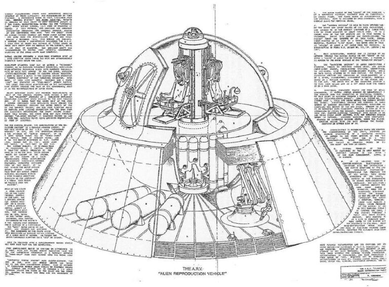 Drawing of Back Engineered Space Craft