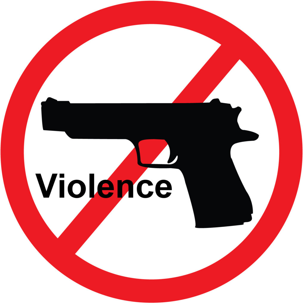 No to gun violence 