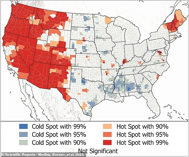 UFO Hotspot map