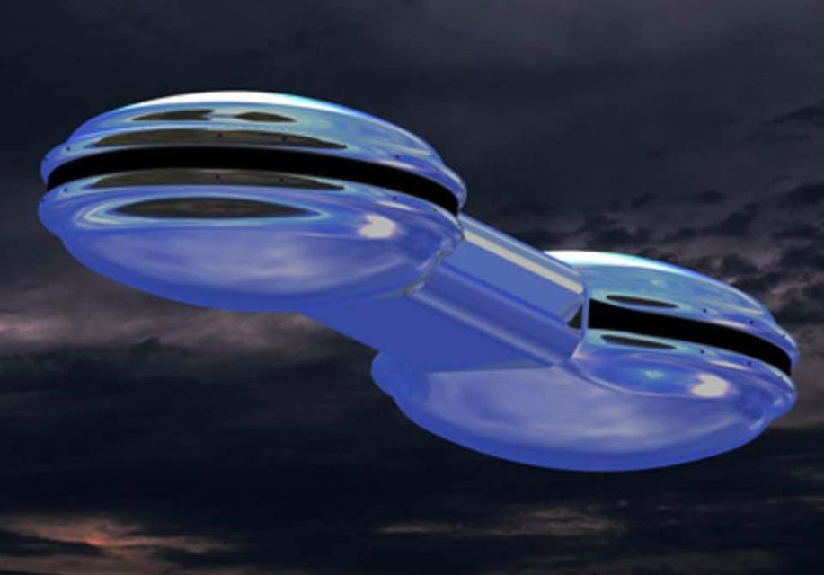 Blue bar bell ufo