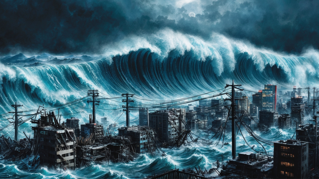 Tsunami depiction