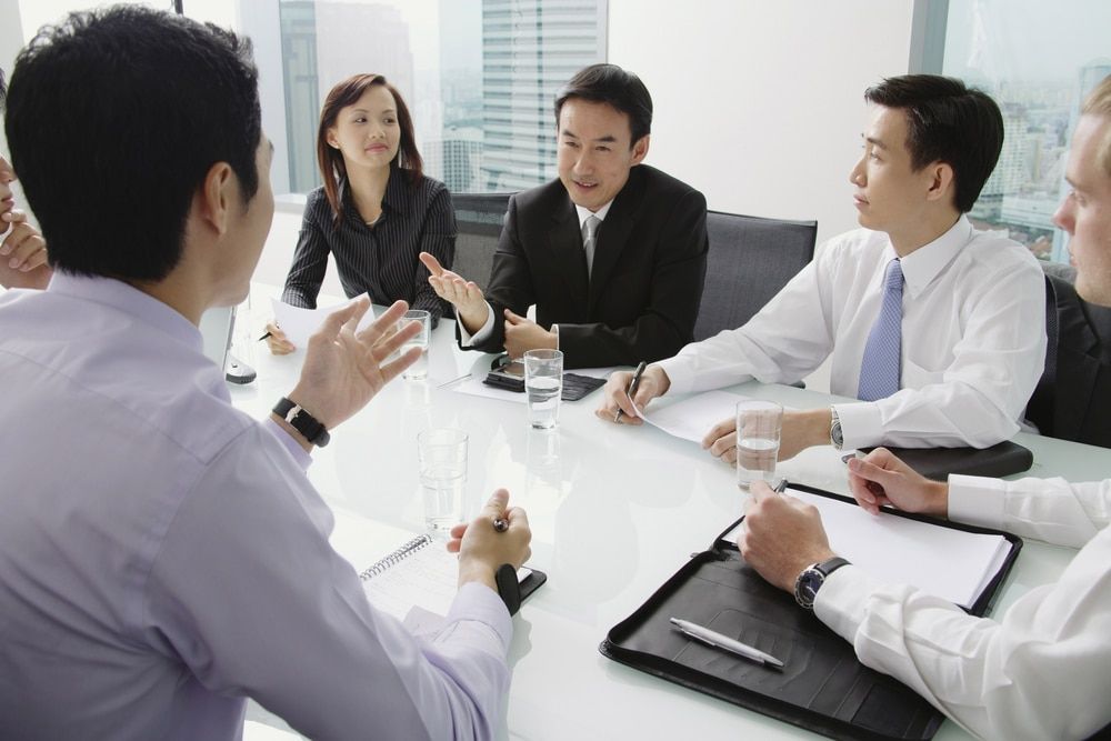 Chinese business meeting