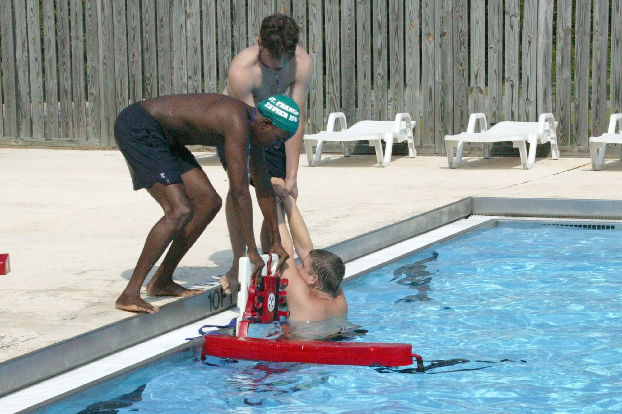 Lifeguards at Pool