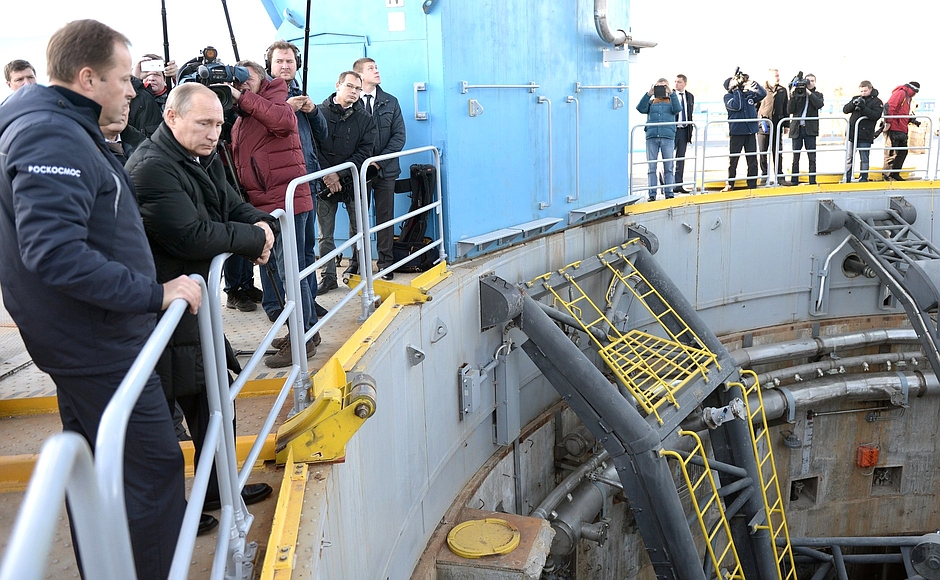 Putin at Russian Spaceport