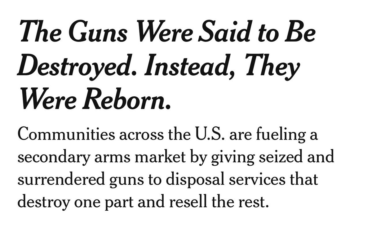 Recycling of gun parts